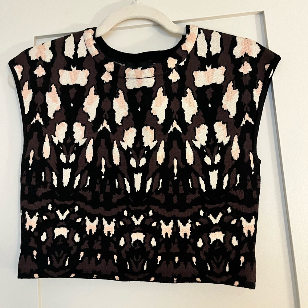 Express Abstract Patterned Sleeveless Top